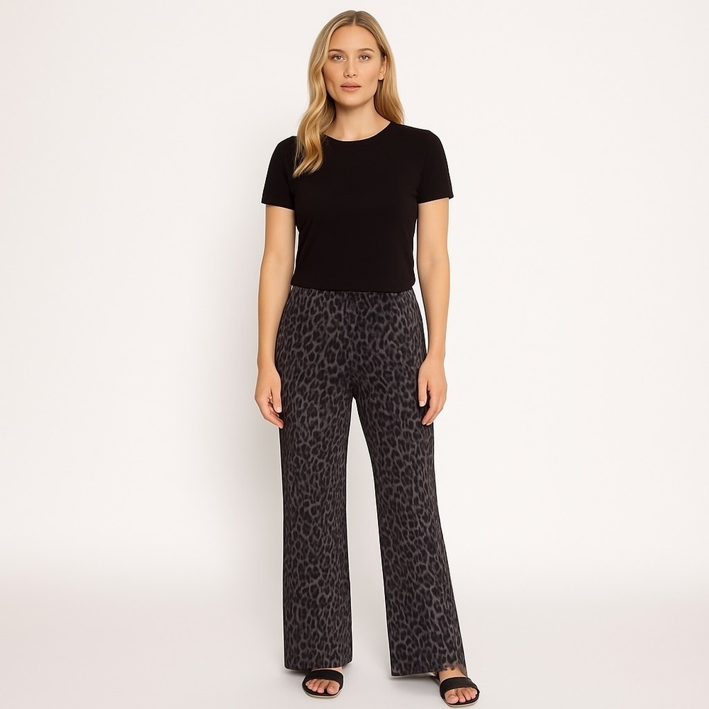 NWT Uchuu Cheetah Print Lined Pull-on Pants Size 4 Canadian Company